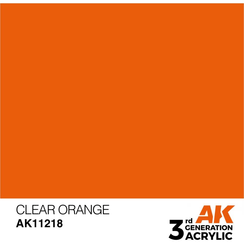 AK INTERACTIVE Acrylic Modelling Colors - Clear Green narancssárga átlátszó akrilfesték 17ml