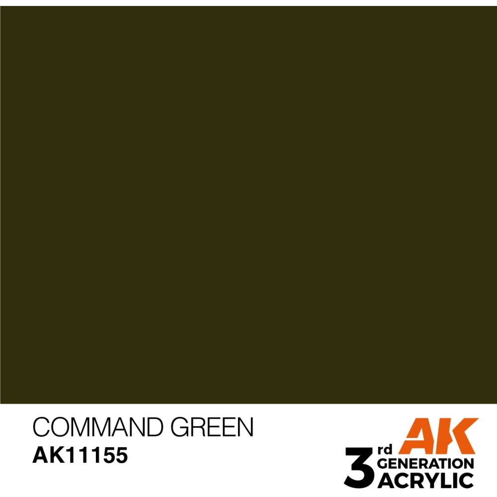AK INTERACTIVE Acrylic Modelling Colors - Command Green sötétzöld akrilfesték 17ml