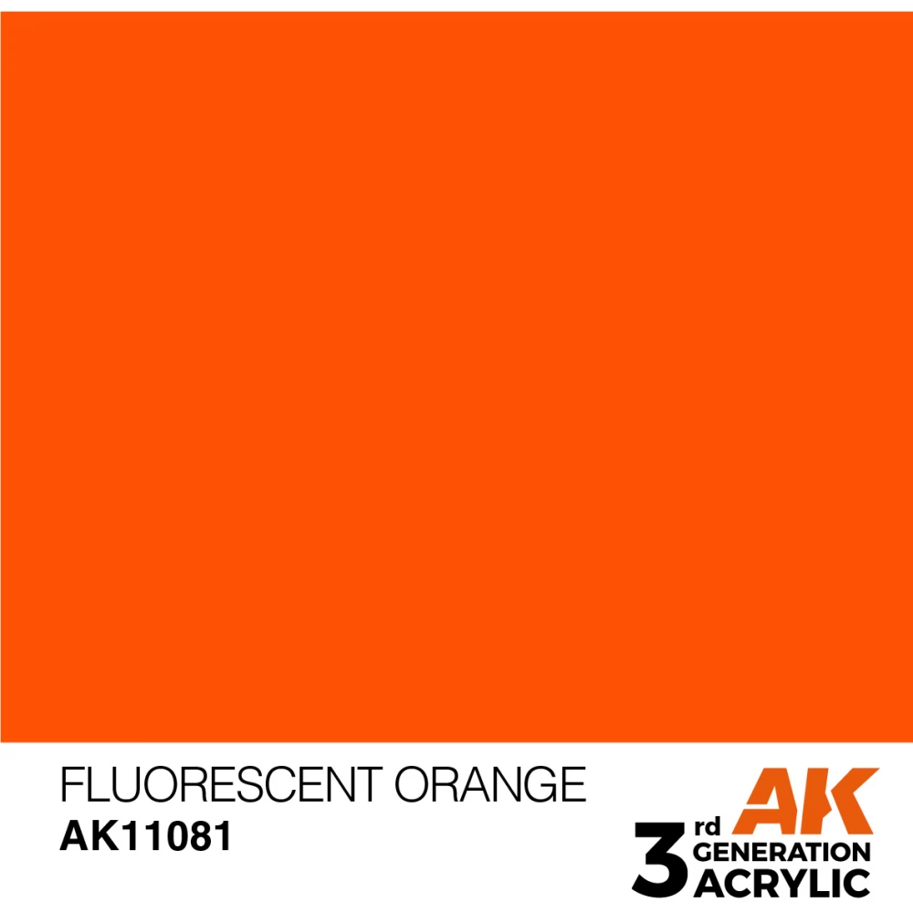 AK INTERACTIVE Acrylic Modelling Colors - Fluorescent Orange narancssárga akrilfesték 17ml
