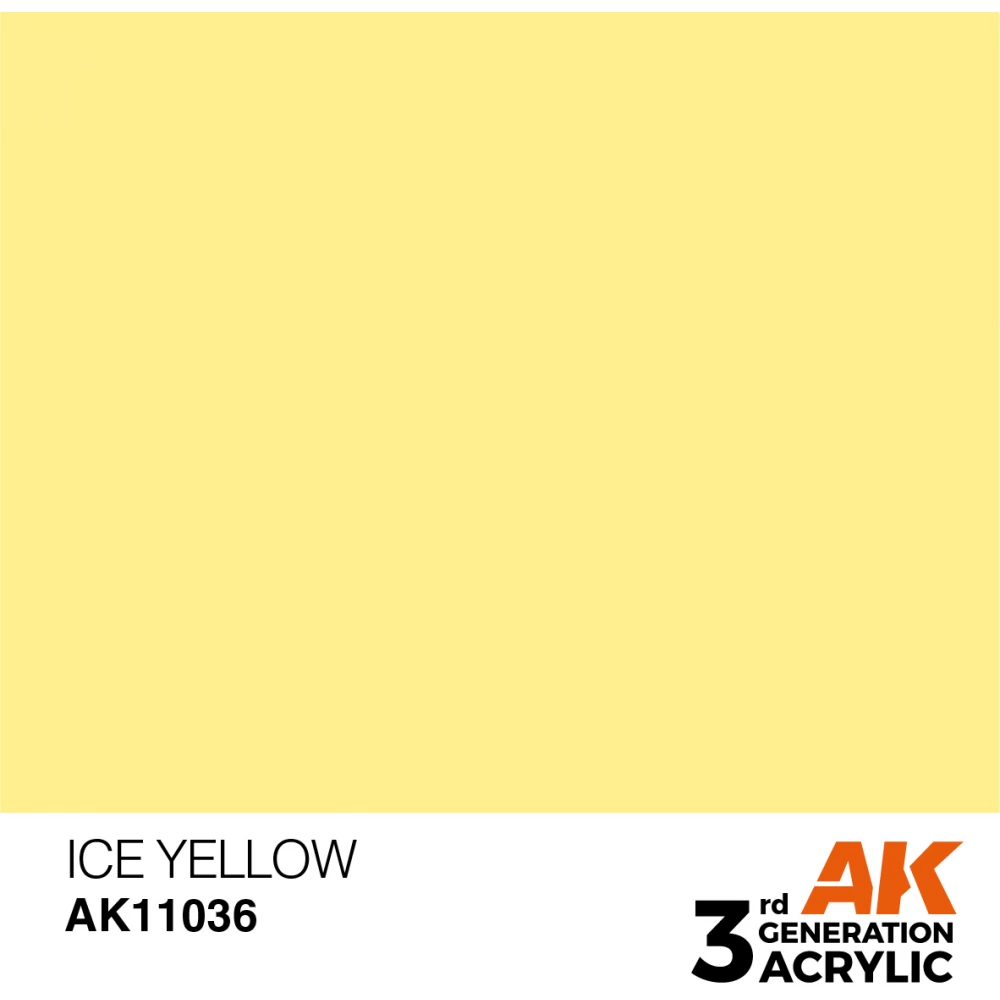 AK INTERACTIVE Acrylic Modelling Colors - Ice Yellow világossárga akrilfesték 17ml