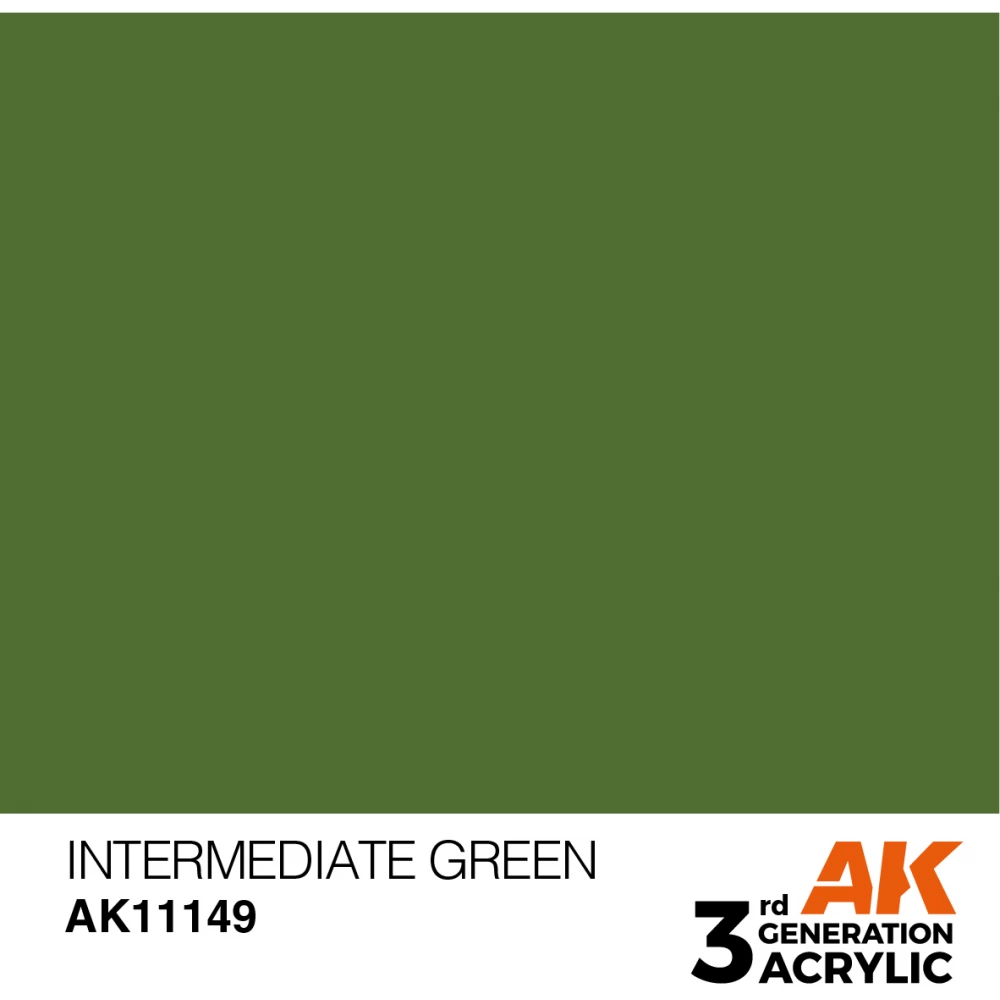AK INTERACTIVE Acrylic Modelling Colors - Intermediate Green zöld akrilfesték 17ml