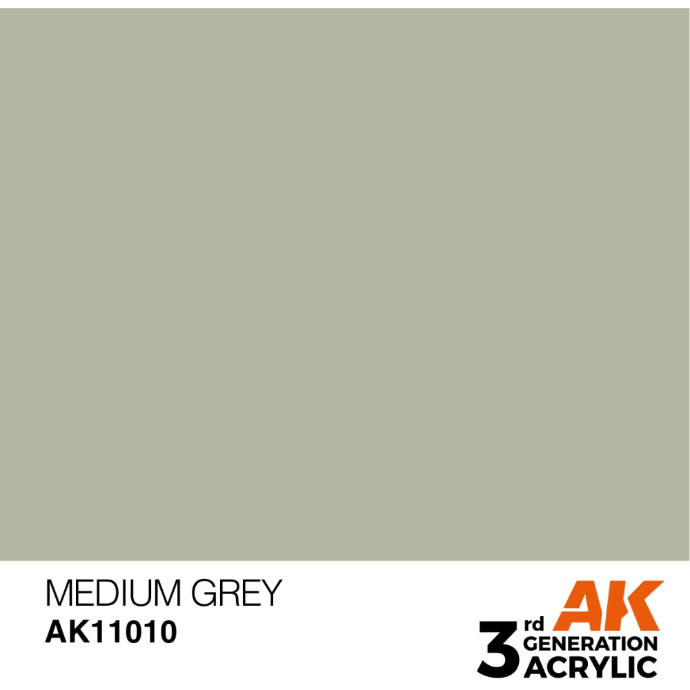AK INTERACTIVE Acrylic Modelling Colors - Medium Grey szürke akrilfesték 17ml