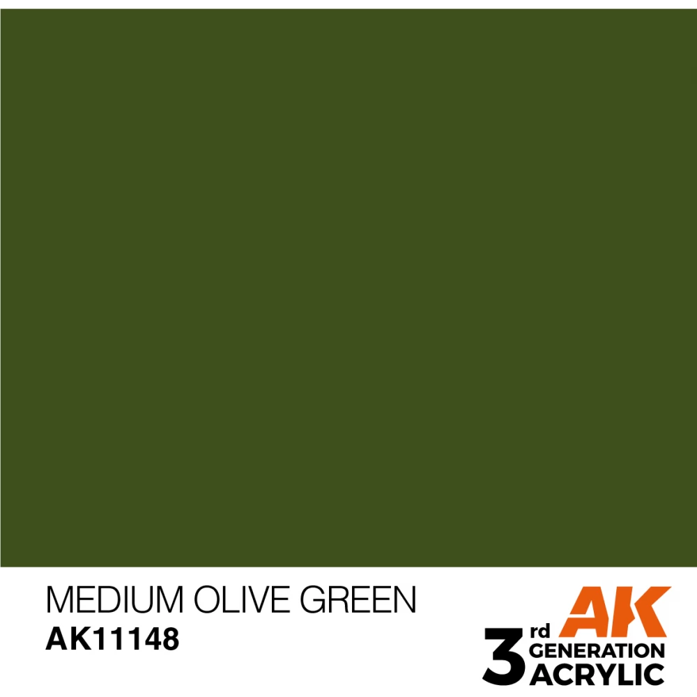 AK INTERACTIVE Acrylic Modelling Colors - Medium Olive Green sötétzöld akrilfesték 17ml