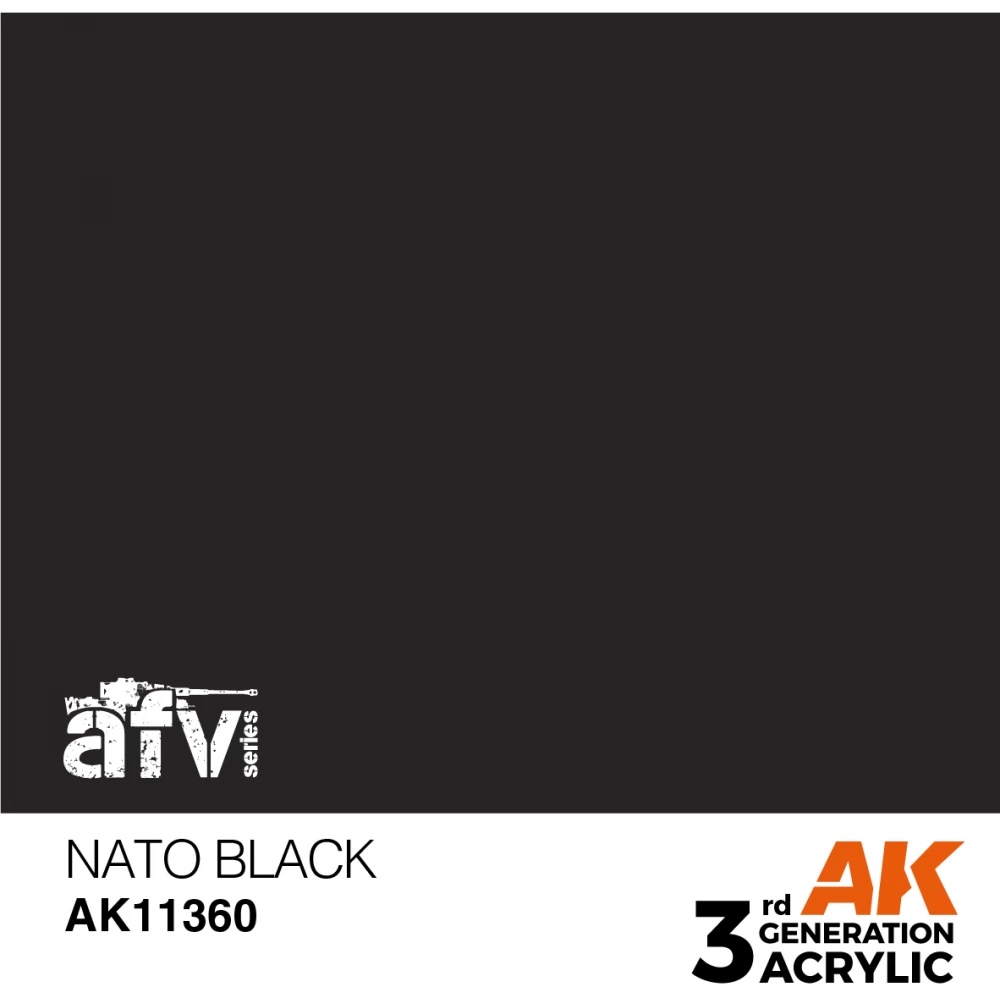 AK INTERACTIVE AFV NATO Black fekete akrilfesték 17ml