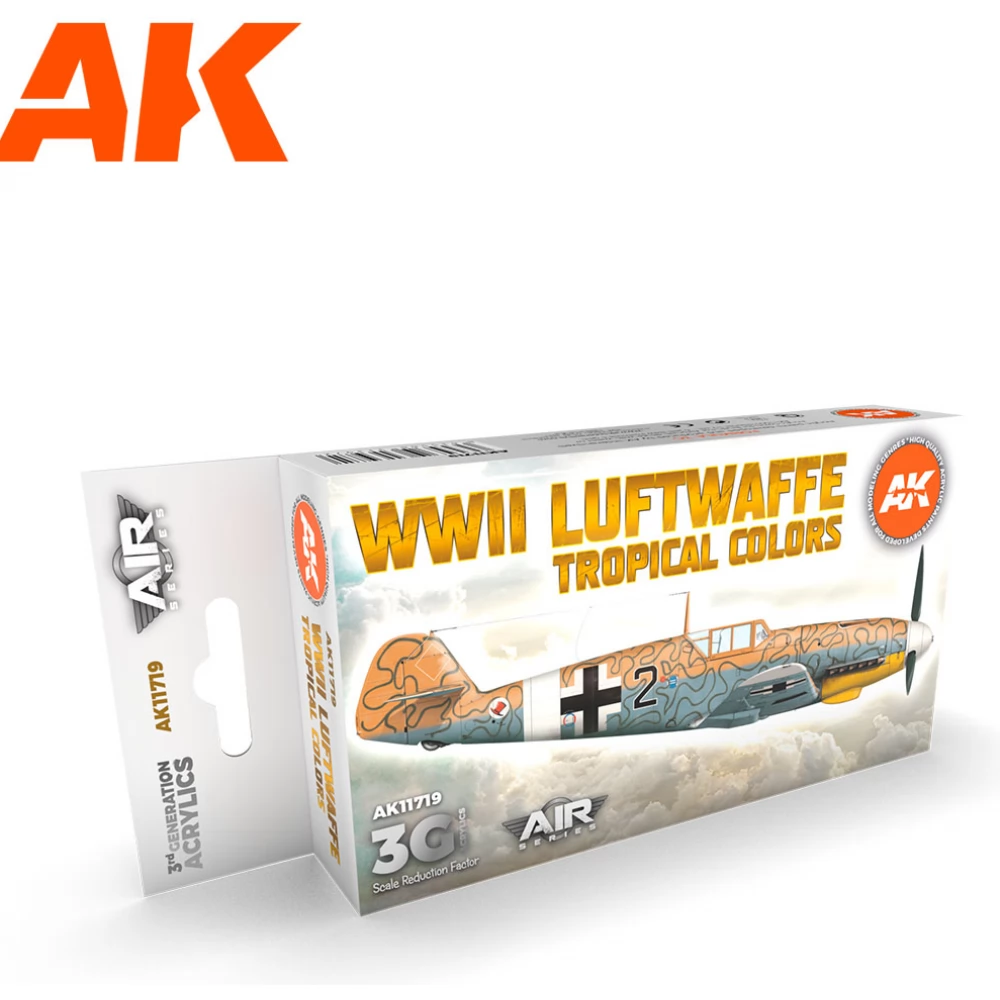 AK INTERACTIVE AIR WWII Luftwaffe Tropical Colors akrilfesték készlet 6x 17ml