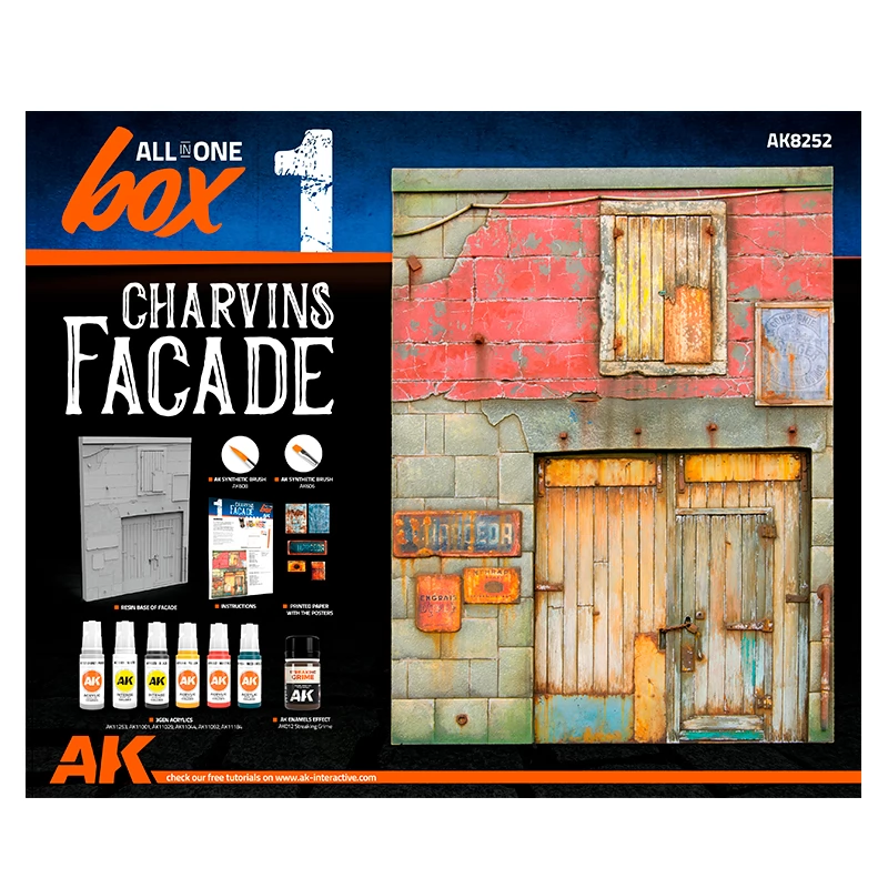 AK INTERACTIVE All In One Box Set 1 Charvins Facade retró homlokzat modell készlet