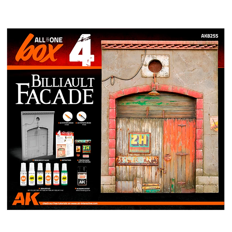 AK INTERACTIVE All In One Box Set 4 Billiault Facade retró homlokzat modell készlet