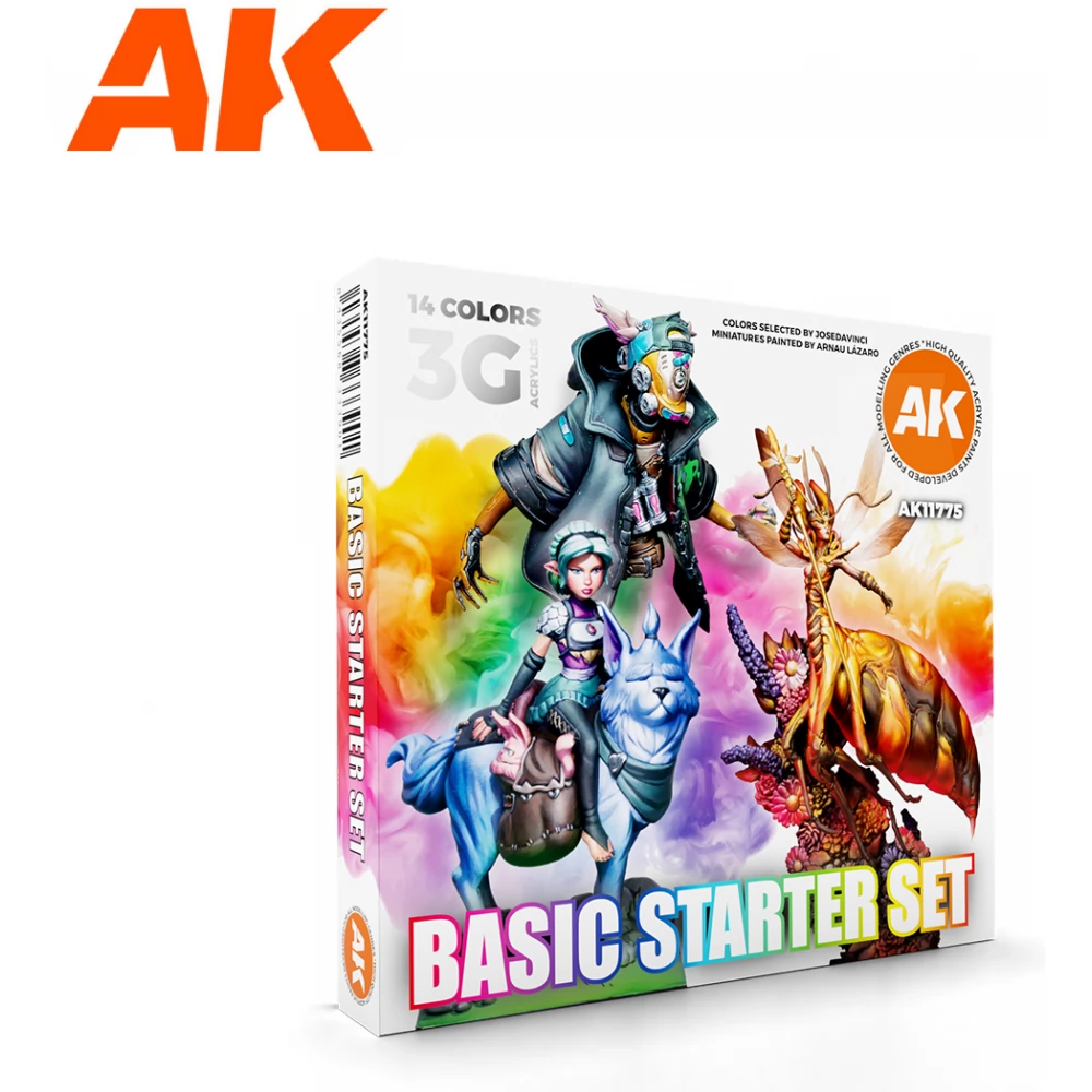AK INTERACTIVE Basic Starter Set akrilfesték válogatás 14x 17ml