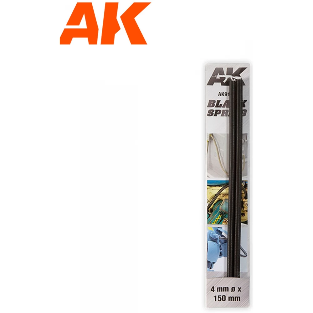 AK INTERACTIVE Black Spring 4x150mm rugó dioráma csövekhez 2 darabos szett