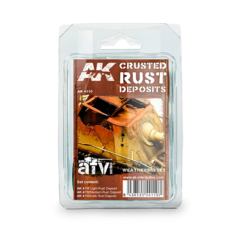 AK INTERACTIVE Crusted Rust Deposits rozsda lerakodás enamel festék készlet 3x 35ml