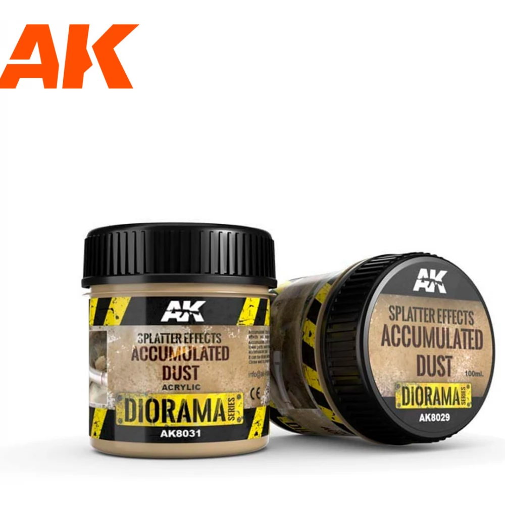 AK INTERACTIVE Diorama Splatter Effects Accumulated Dust - vastagon felverődött por akril effekt festék 100ml