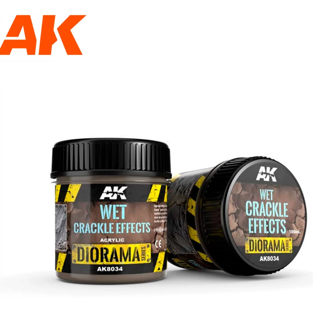 AK INTERACTIVE Diorama Wet Crackle Effects barna akrilfesték 100ml