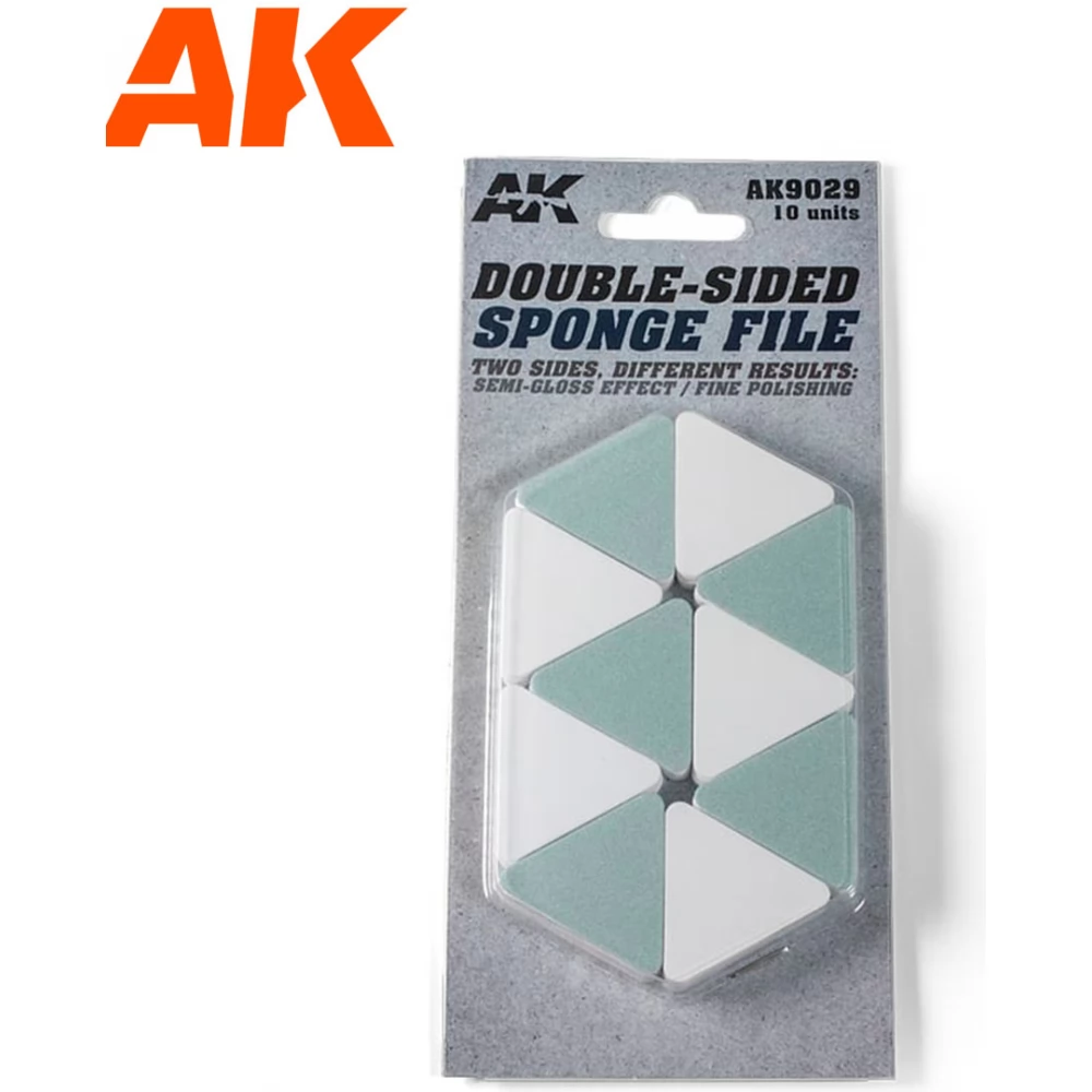 AK INTERACTIVE Double-Sided Sponge File 2 oldalas finom csiszoló szivacs 10 darabos szett