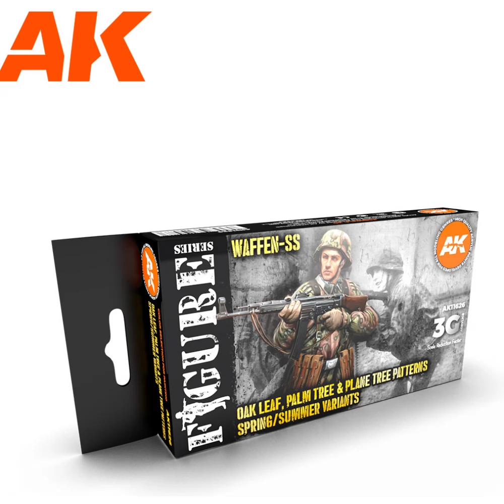 AK INTERACTIVE Figure Oak Leaf Palm Tree & Plane Tree Patterns Spring/summer Variants akrilfesték készlet 6x 17ml