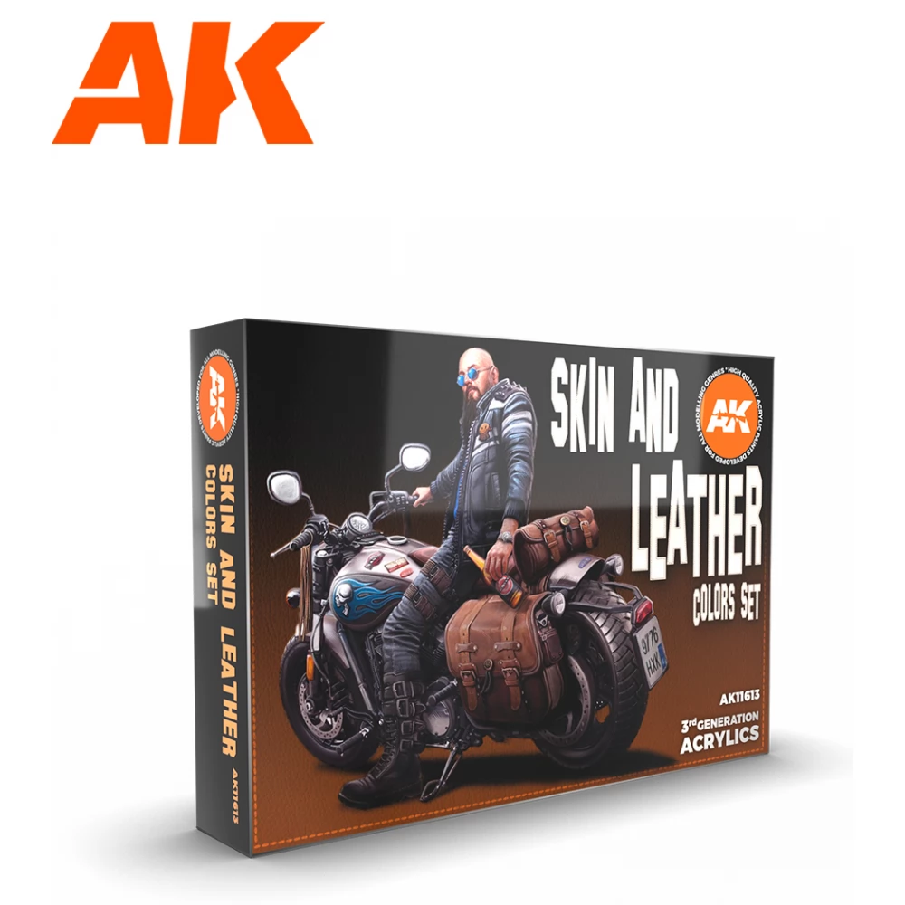 AK INTERACTIVE Figure Skin And Leather Colors Set akrilfesték készlet 6x 17ml