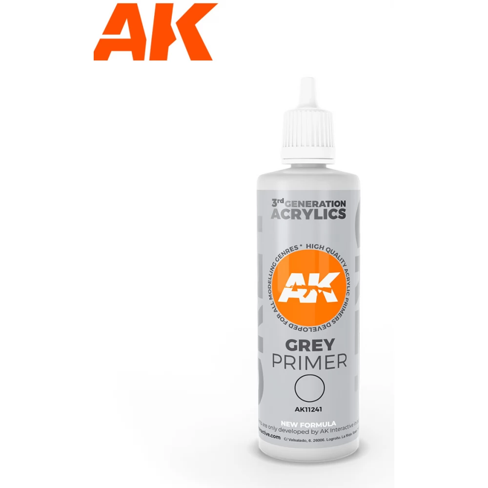 AK INTERACTIVE Grey Primer szürke akril alapozó 100ml