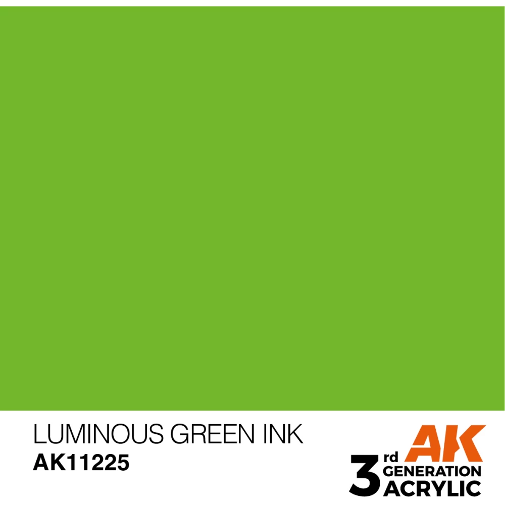 AK INTERACTIVE INK Modelling Colors - Luminous Green zöld akrilfesték 17ml