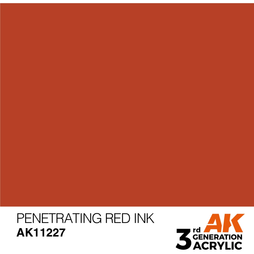 AK INTERACTIVE INK Modelling Colors - Penetrating Red vörös akrilfesték 17ml