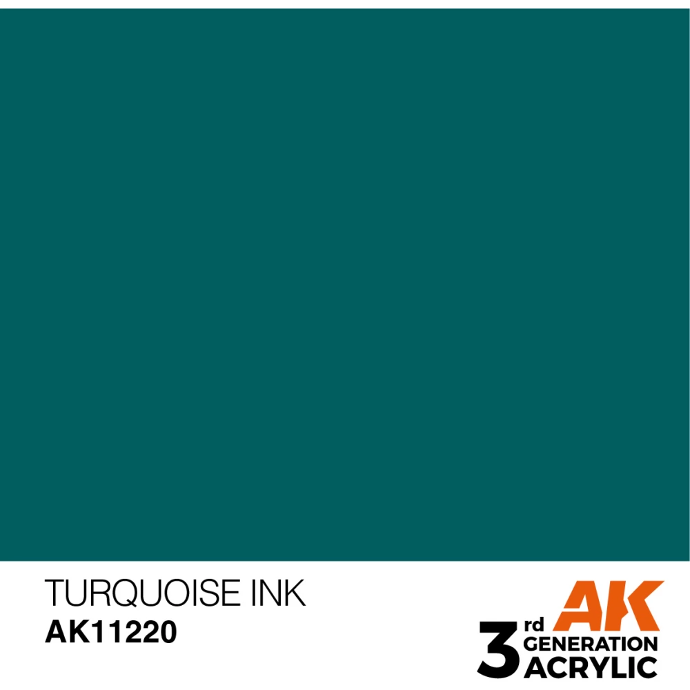 AK INTERACTIVE INK Modelling Colors - Turquoise türkiz akrilfesték 17ml