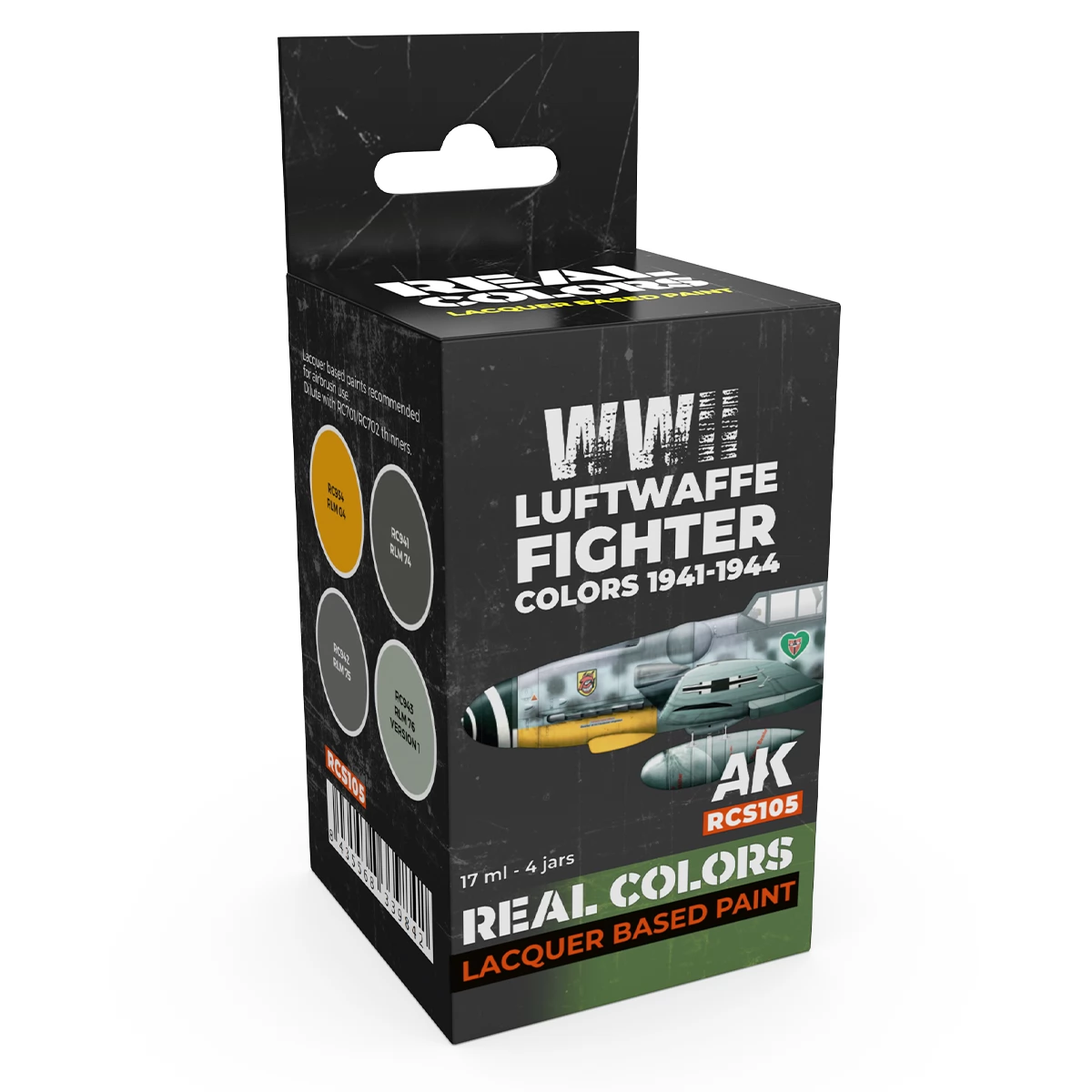 AK INTERACTIVE Luftwaffe Fighter Colors 1941-1944 lakk alapú festék készlet 4x 17ml