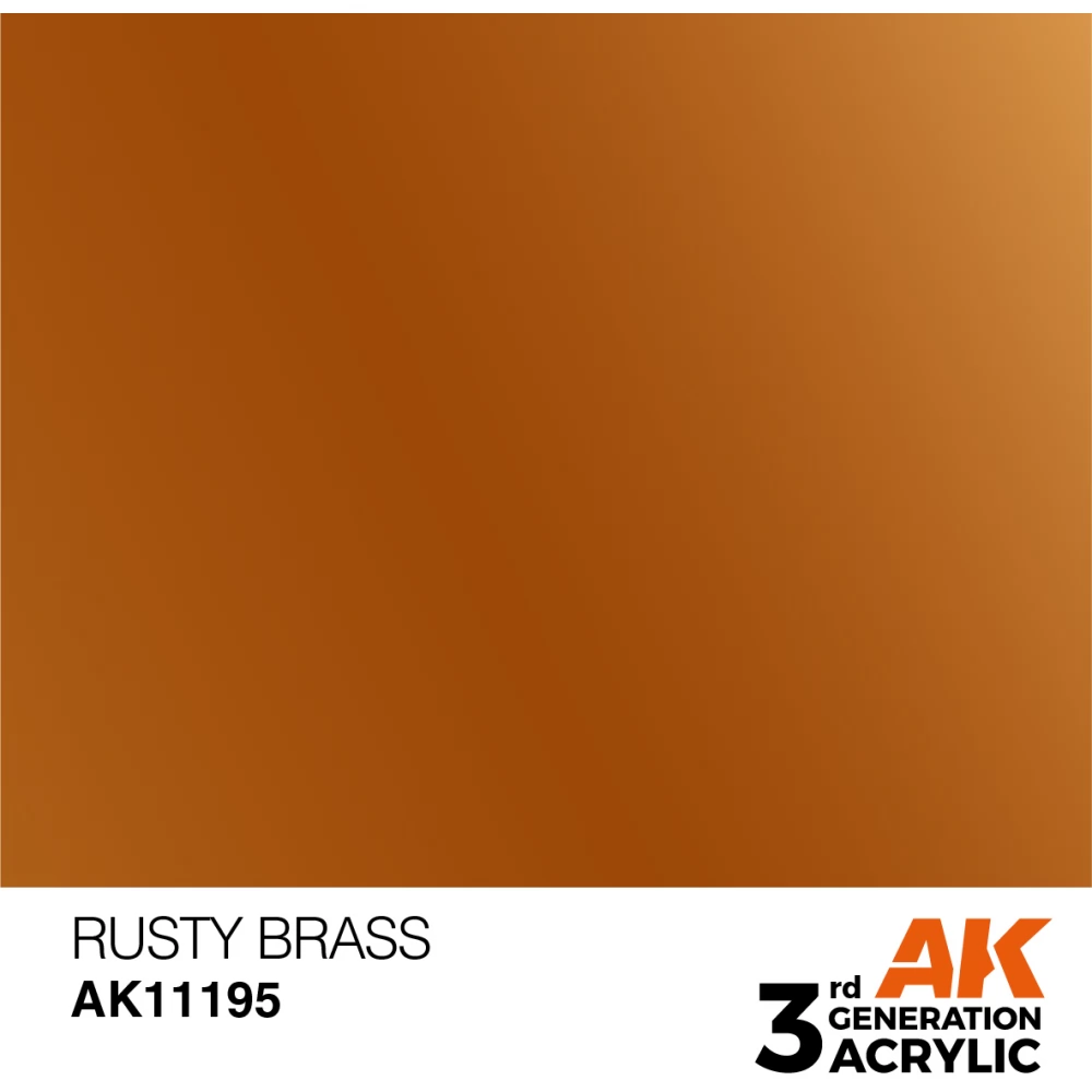 AK INTERACTIVE Metallic Modelling Colors - Rusty Brass rozsdás sárgaréz akrilfesték 17ml