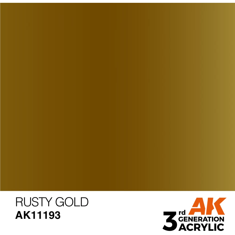 AK INTERACTIVE Metallic Modelling Colors - Rusty Gold rozsdás arany akrilfesték 17ml