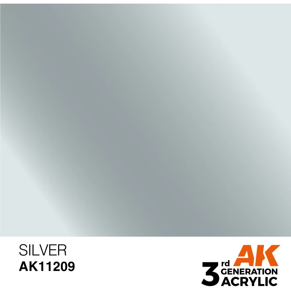 AK INTERACTIVE Metallic Modelling Colors - Silver ezüst akrilfesték 17ml