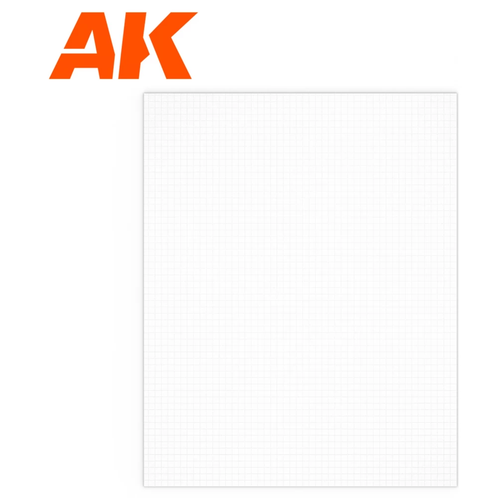 AK INTERACTIVE Modeling Styrene 4x4mm négyzet mintás szivacs lap 245x195mm