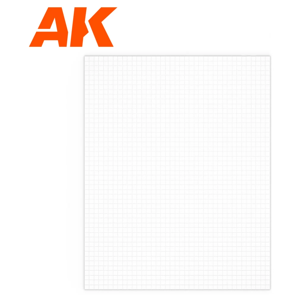 AK INTERACTIVE Modeling Styrene 5x5mm négyzet mintás szivacs lap 245x195mm