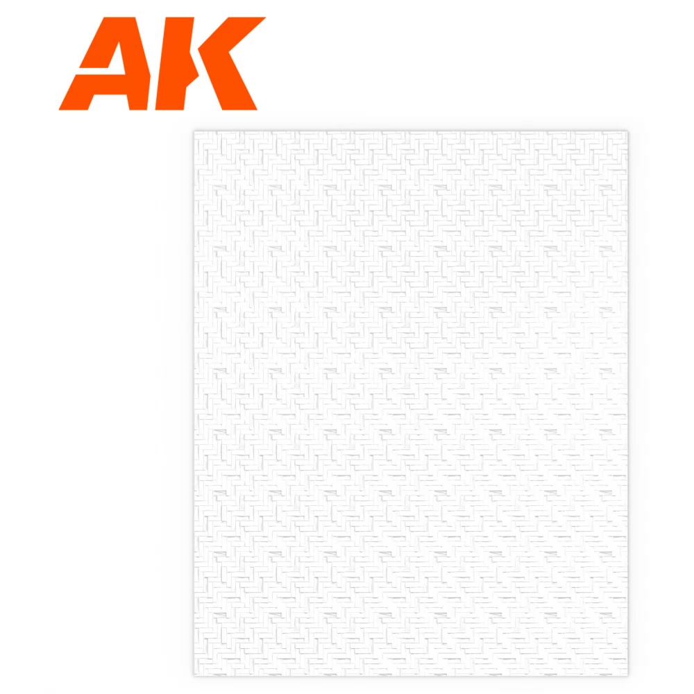 AK INTERACTIVE Modeling Styrene Pavement Spike Brick Sheet 245x195mm