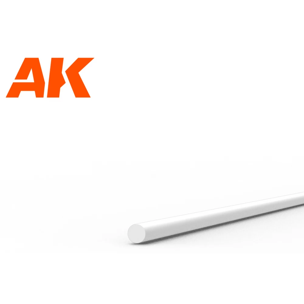 AK INTERACTIVE Modeling Styrene Rod fehér szivacs rúd 0.5x350mm 10 darabos szett