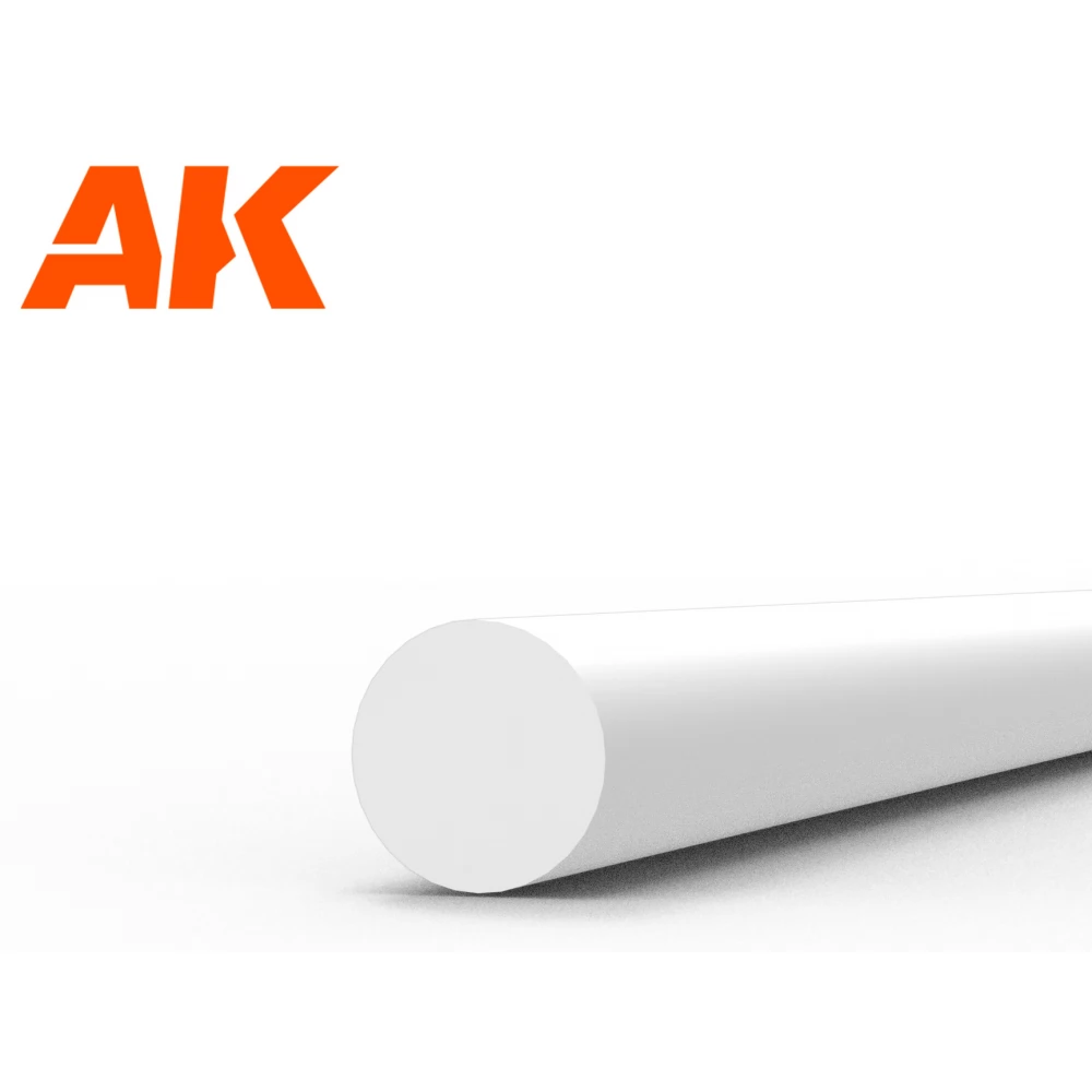 AK INTERACTIVE Modeling Styrene Rod fehér szivacs rúd 2x350mm 6 darabos szett