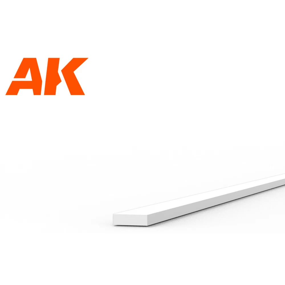 AK INTERACTIVE Modeling Styrene Rod fehér szivacs szalag 0.3x1x350mm 10 darabos szett