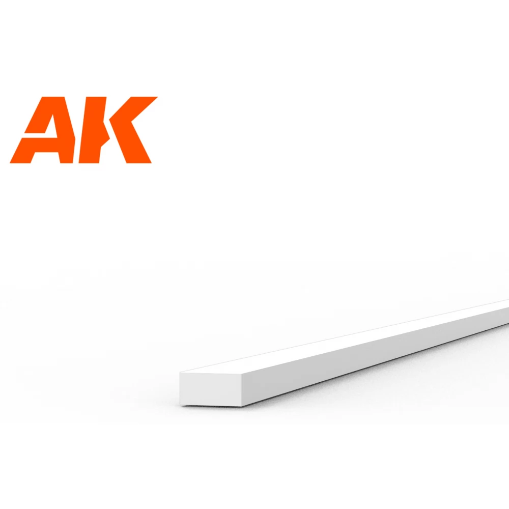 AK INTERACTIVE Modeling Styrene Rod fehér szivacs szalag 0.5x1x350mm 10 darabos szett