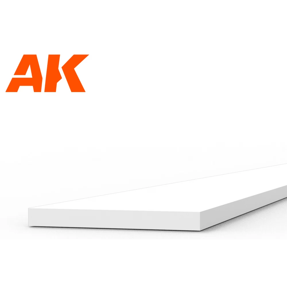AK INTERACTIVE Modeling Styrene Rod fehér szivacs szalag 0.5x5x350mm 10 darabos szett