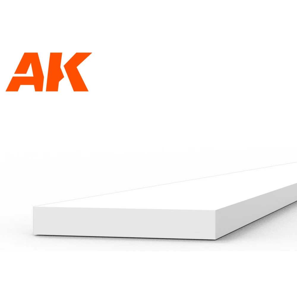 AK INTERACTIVE Modeling Styrene Rod fehér szivacs szalag 0.75x5x350mm 10 darabos szett