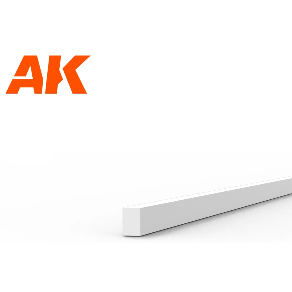 AK INTERACTIVE Modeling Styrene Rod fehér szivacs szalag 0.75x0.5x350mm 10 darabos szett