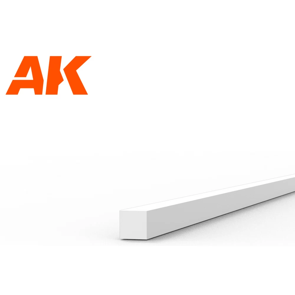 AK INTERACTIVE Modeling Styrene Rod fehér szivacs szalag 0.75x0.75x350mm 10 darabos szett