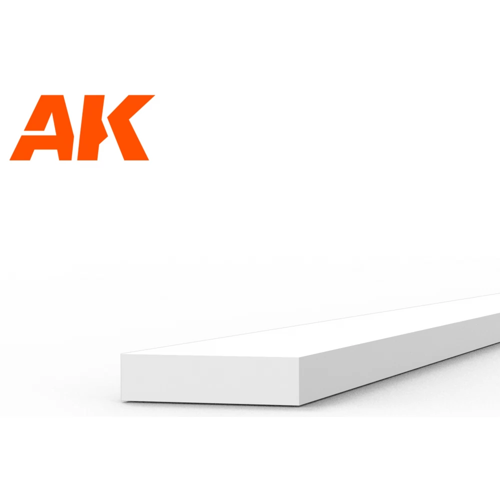 AK INTERACTIVE Modeling Styrene Rod fehér szivacs szalag 0.75x3x350mm 10 darabos szett