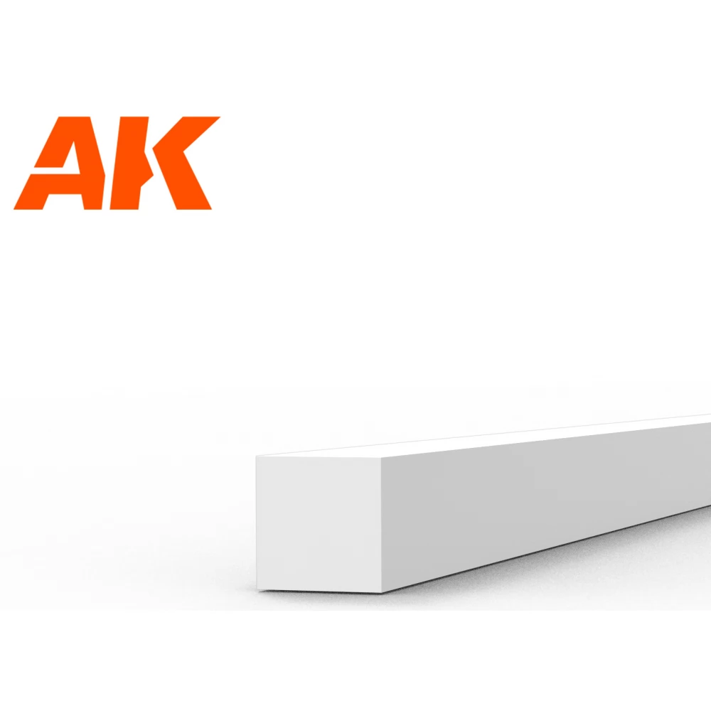 AK INTERACTIVE Modeling Styrene Rod fehér szivacs szalag 1.5x1.5x350mm 10 darabos szett