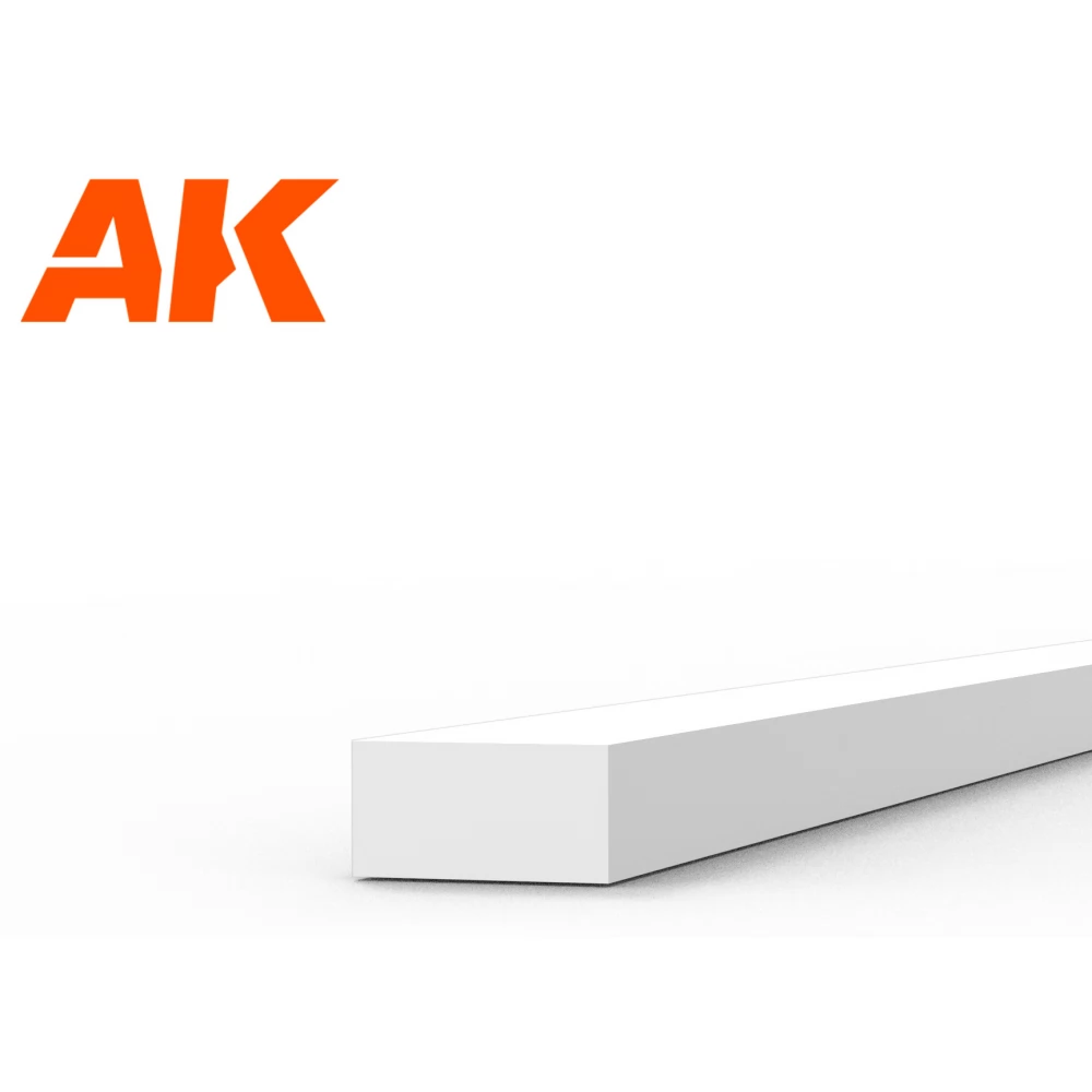 AK INTERACTIVE Modeling Styrene Rod fehér szivacs szalag 1x2x350mm 10 darabos szett