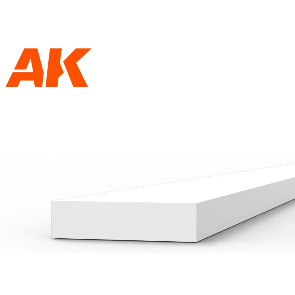 AK INTERACTIVE Modeling Styrene Rod fehér szivacs szalag 1x4x350mm 10 darabos szett