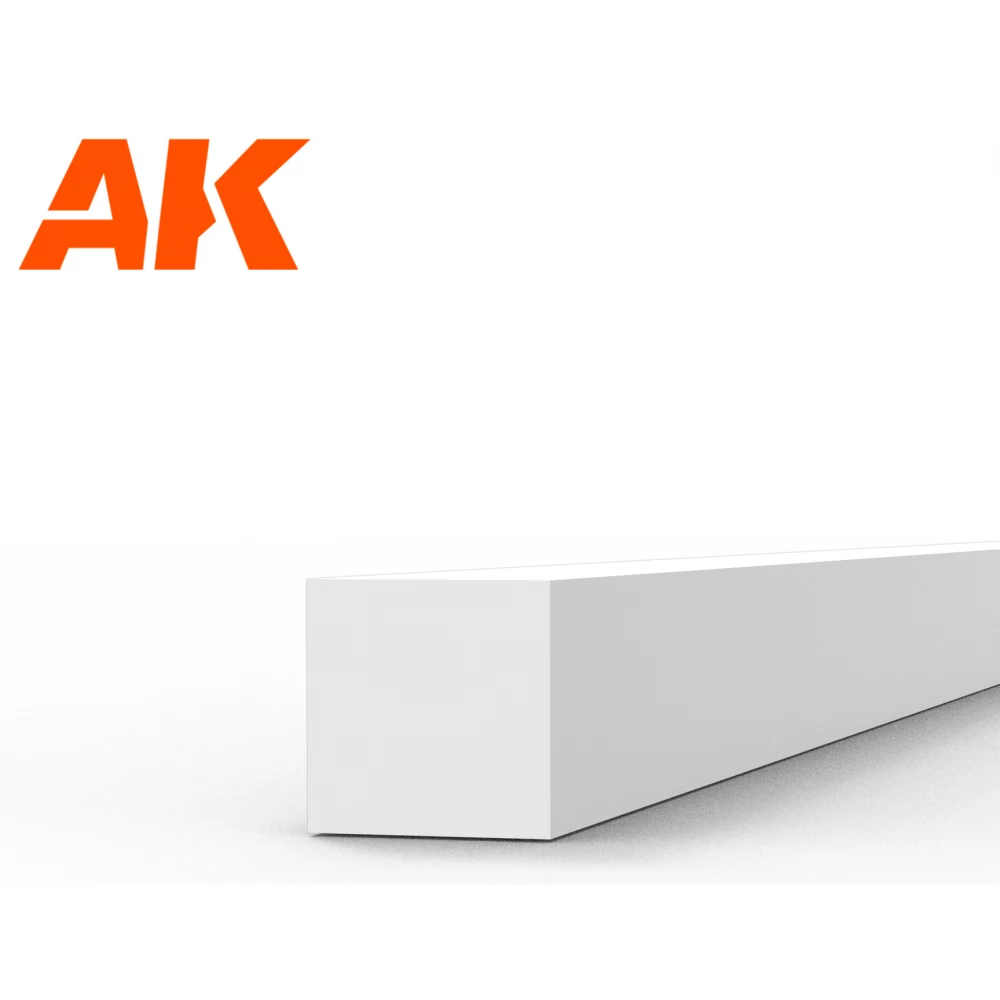 AK INTERACTIVE Modeling Styrene Rod fehér szivacs szalag 2x2x350mm 9 darabos szett