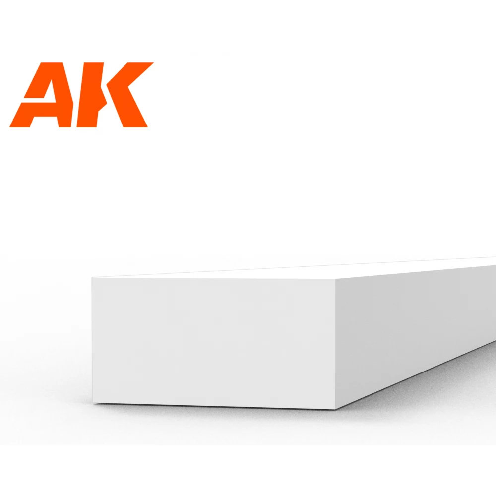 AK INTERACTIVE Modeling Styrene Rod fehér szivacs szalag 2x4x350mm 8 darabos szett