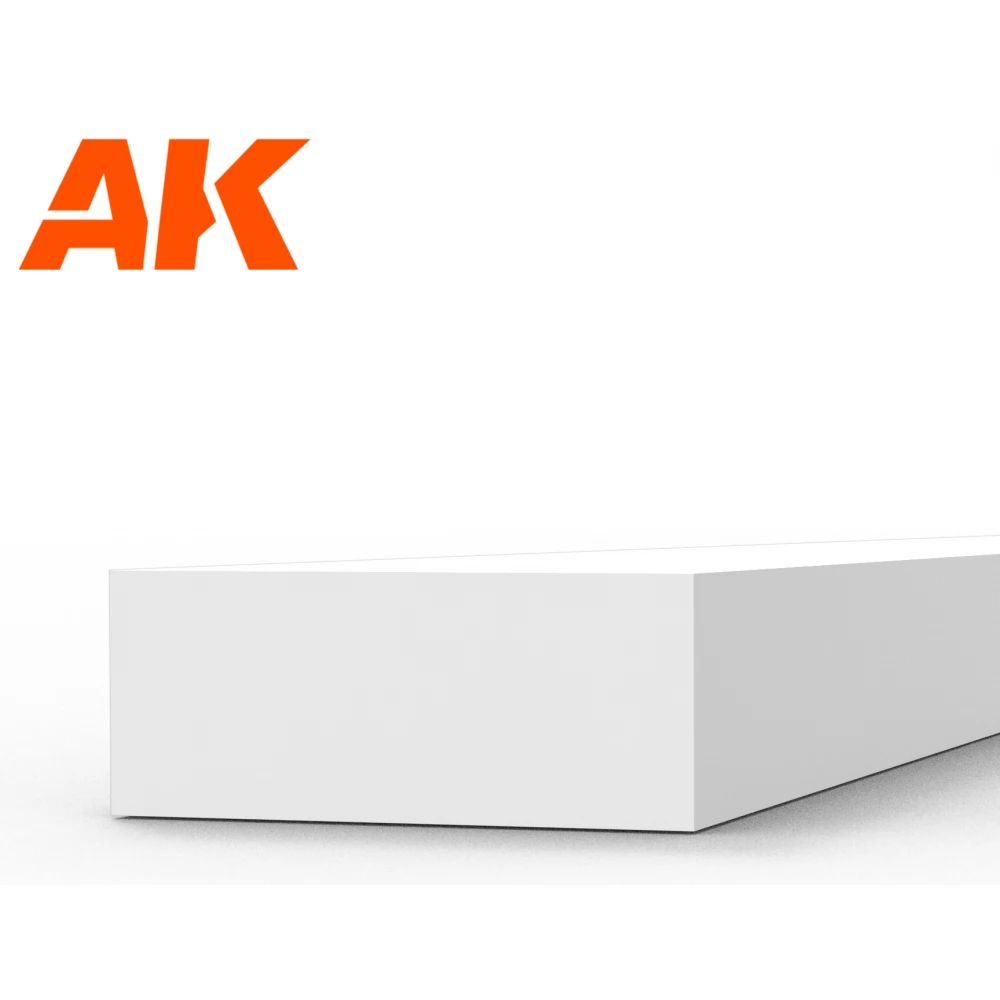 AK INTERACTIVE Modeling Styrene Rod fehér szivacs szalag 2x5x350mm 8 darabos szett