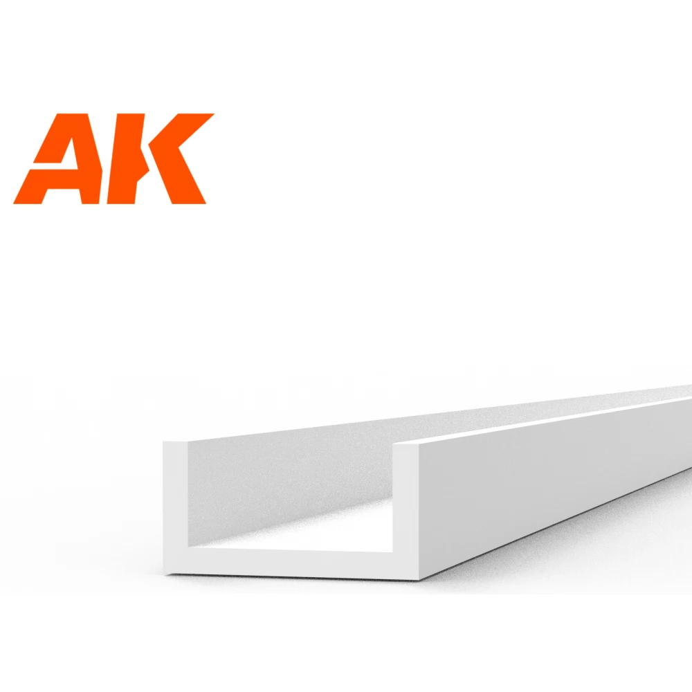 AK INTERACTIVE Modeling Styrene U alakú szivacs rúd 3x350mm 4 darabos