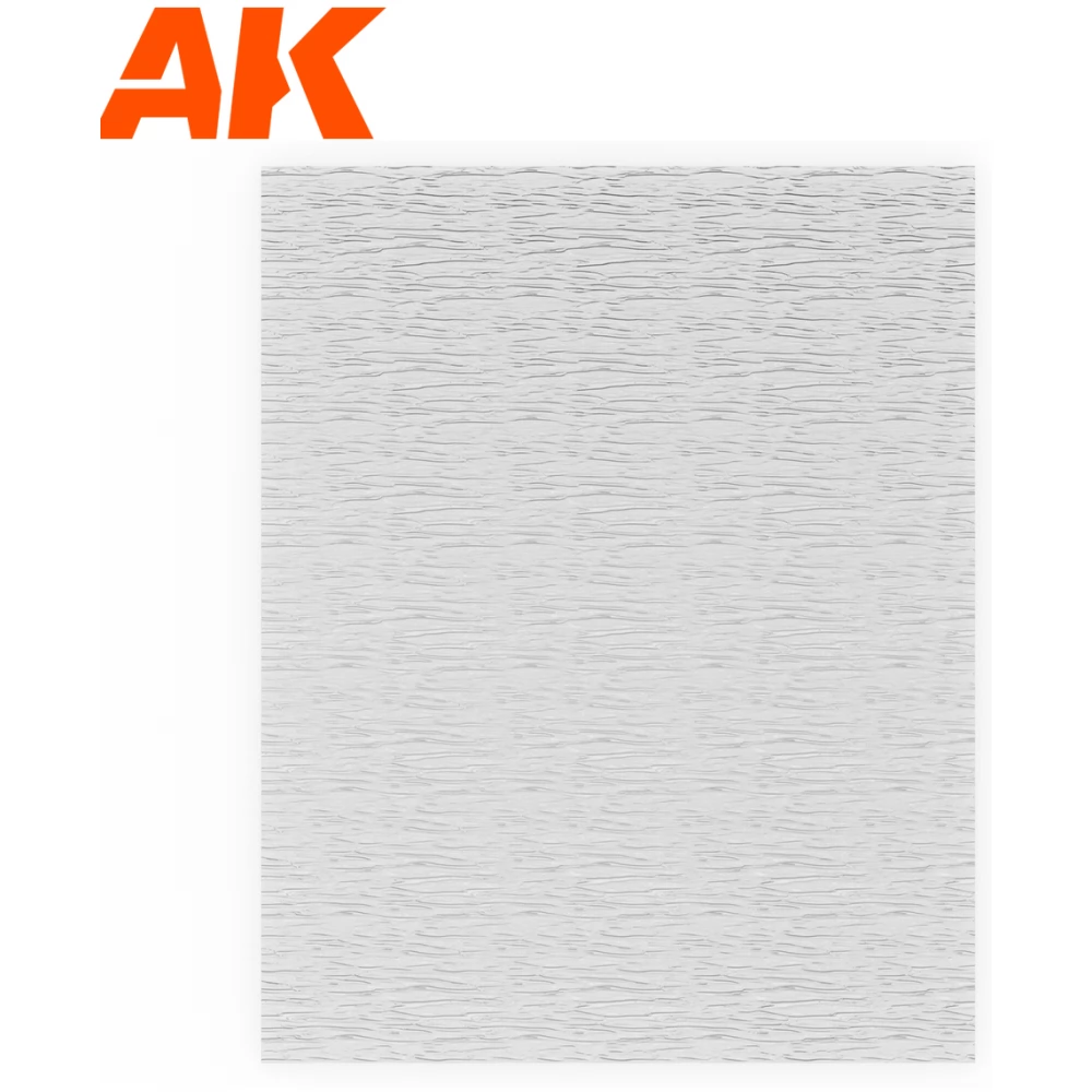 AK INTERACTIVE Modeling Styrene Water Sheet Transparent Running Water mintás szivacs lap 245x195mm