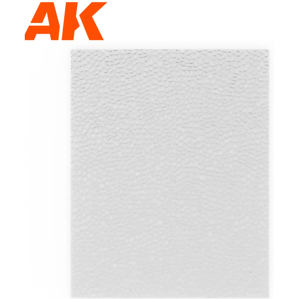 AK INTERACTIVE Modeling Styrene Water Sheet Transparent Still Water mintás szivacs lap 245x195mm