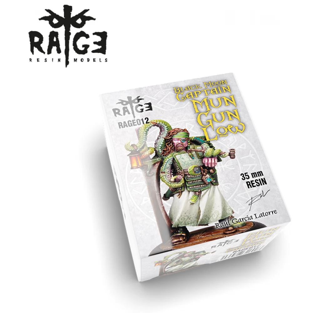 AK INTERACTIVE Rage Resin Models Mun Gun Low Black Moon Captain figura