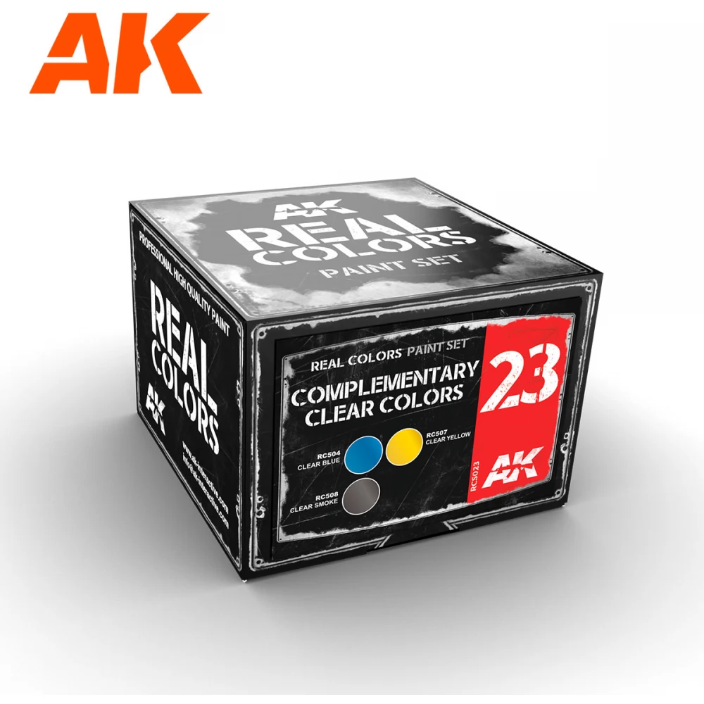 AK INTERACTIVE Real Colors Complementary Clear Colors akril lakk festék készlet 3x 10ml